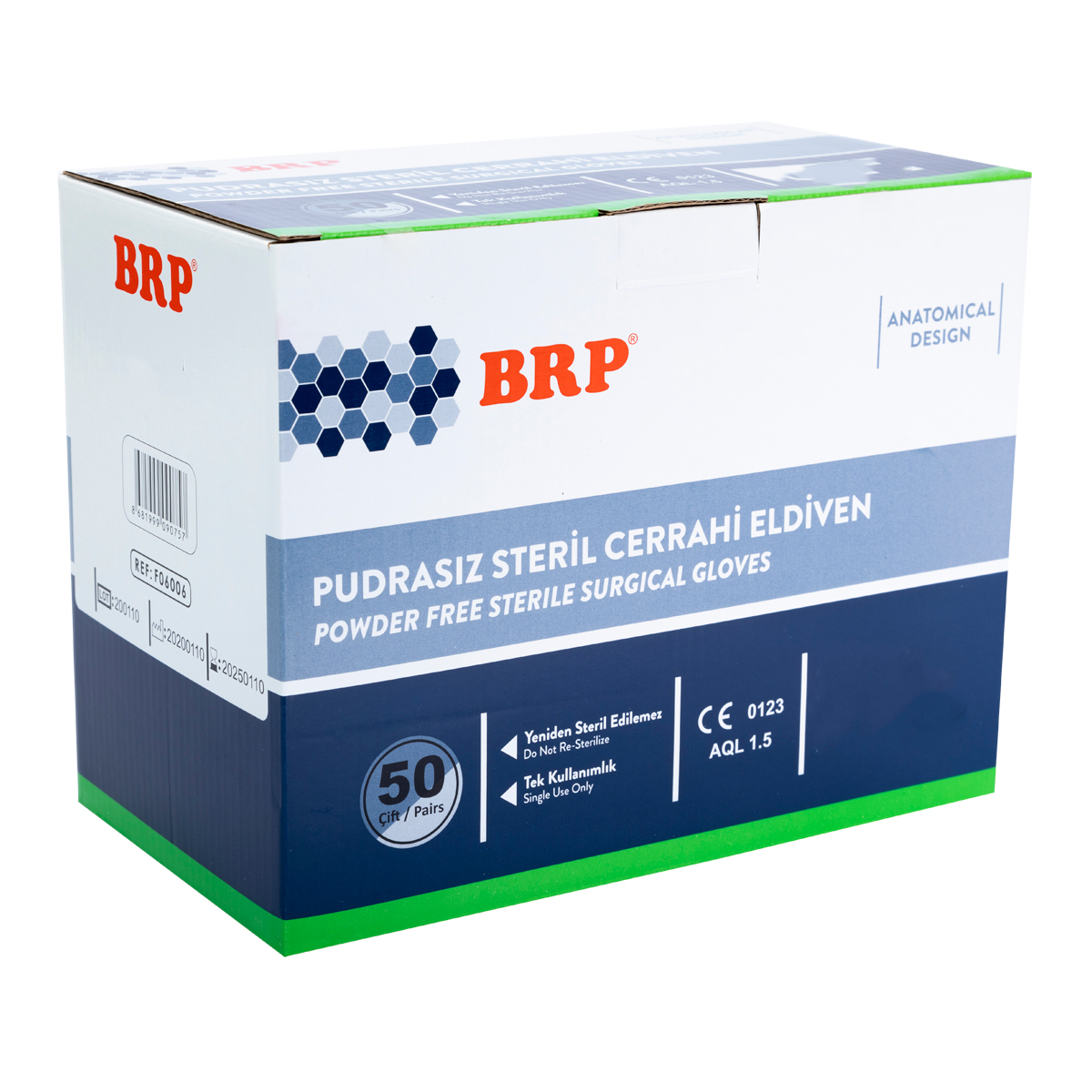 BRP STERİL ELDİVEN PUDRASIZ NO:7.5